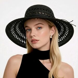 🆕👒Jones New York Floppy Black Sun Hat - NWT👒